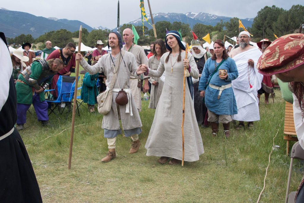 Pilgrims enter Grand Court at Battlemoor